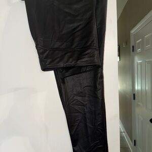 Versona Black Faux Leather Pants